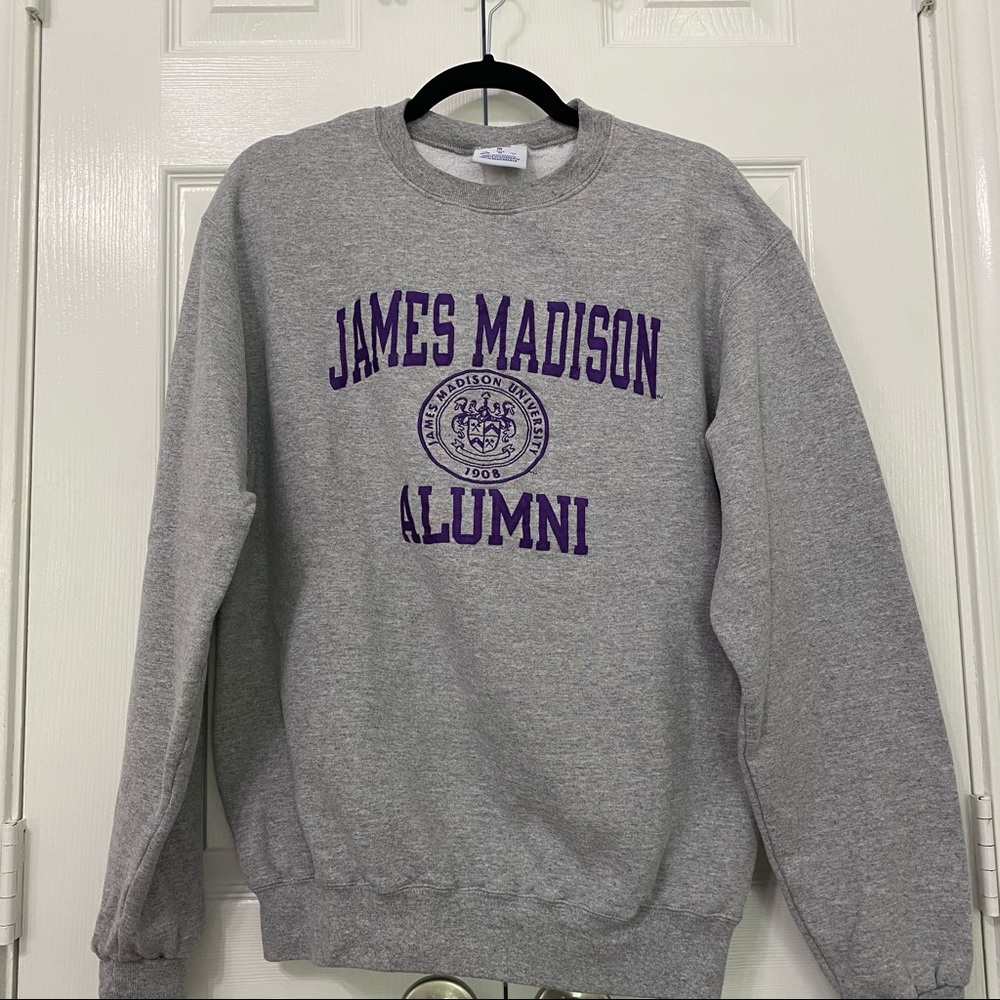 Champion Size M Grey James Madison University Crewneck
